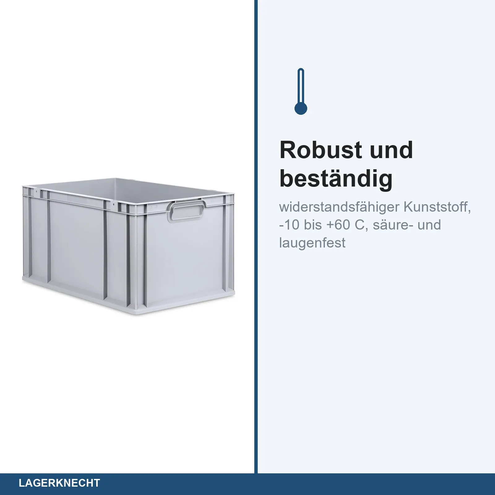 Eurobox 60x40x32 cm mit Scharnierdeckel, NextGen
