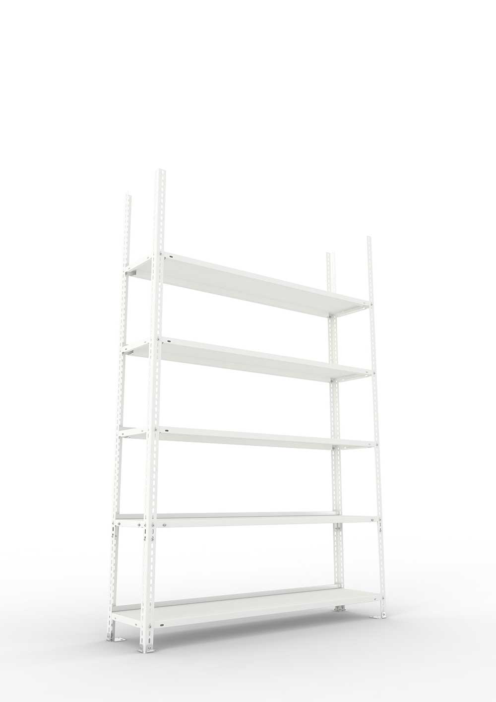 Büro Compact GR 1850 x 1250 x 300 RAL 7035 kpl. mit 5 Böden ohne Abdeckboden - einseitig