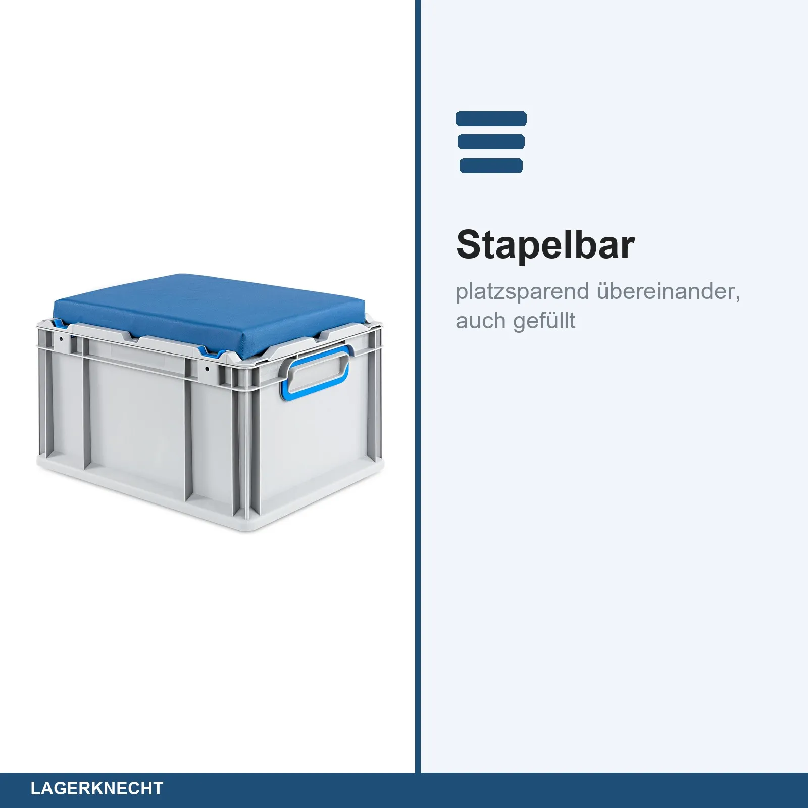 Seat Box 40x30x26 cm, NextGen, Griffe geschl., blau