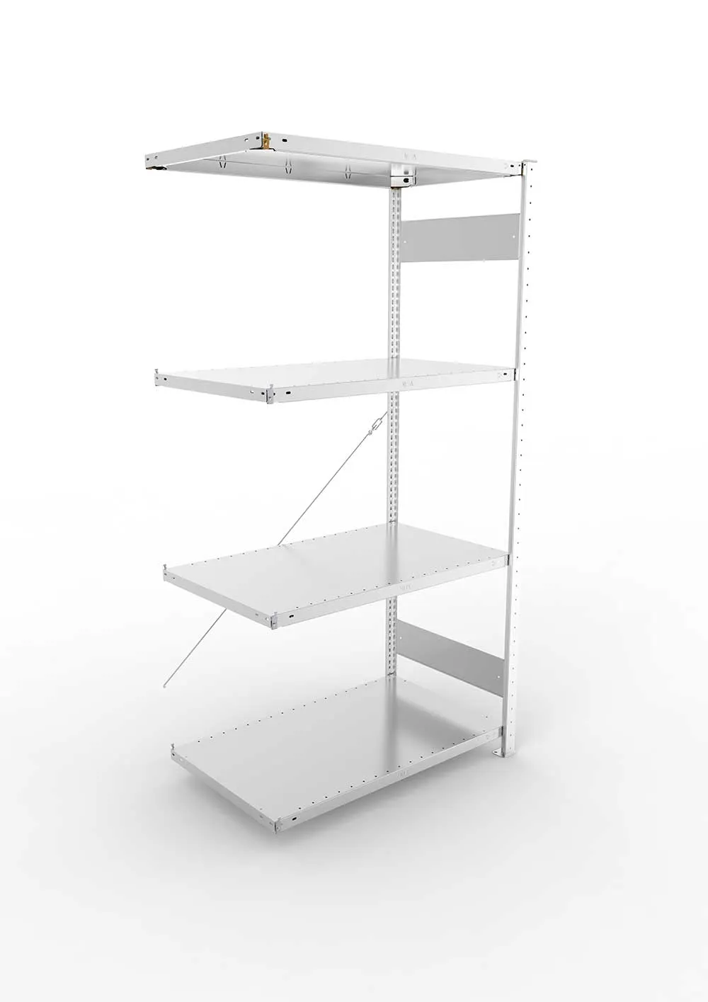 Metallregal SET Anbauregal – 200×100×60 cm, 150 kg, verzinkt
