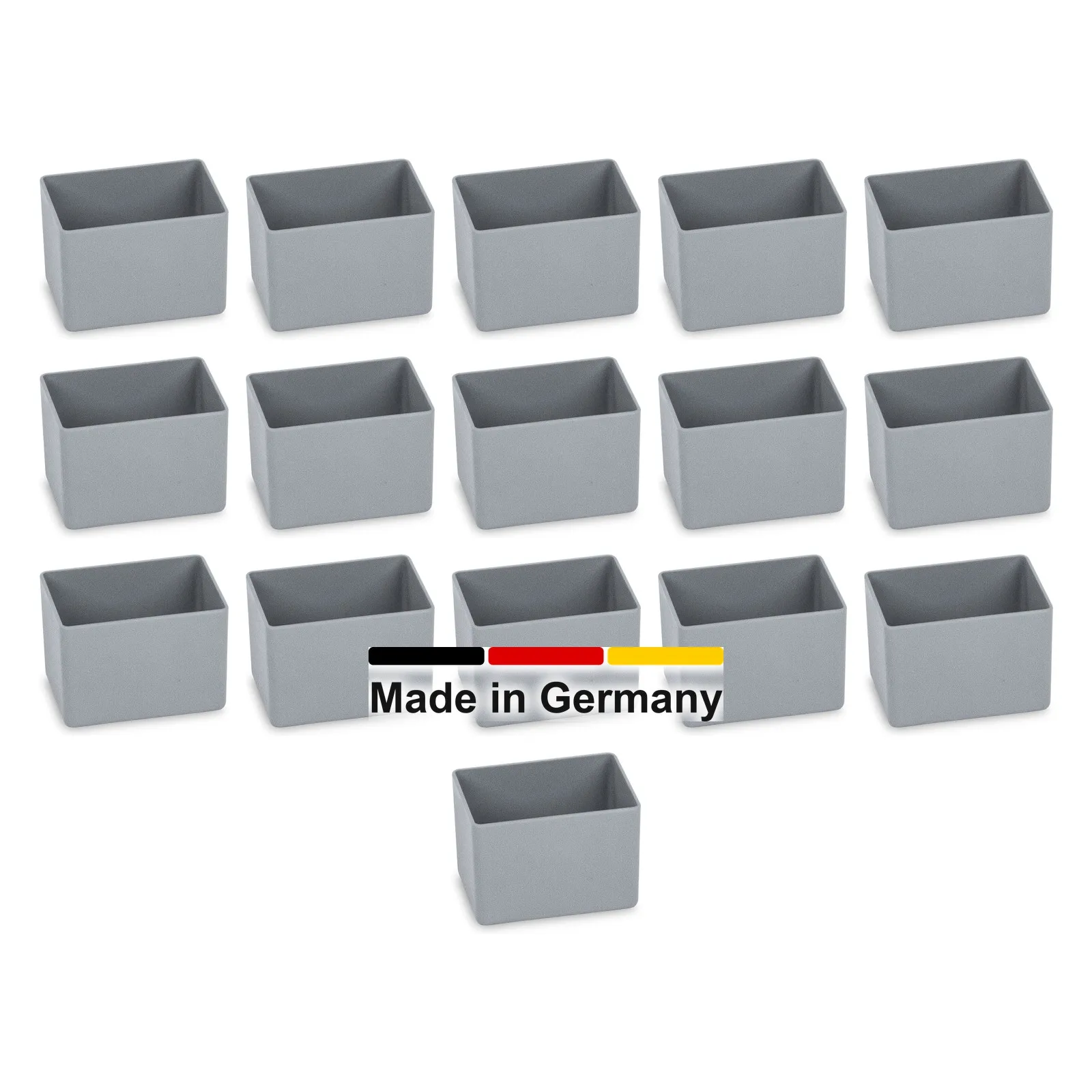 16x Einsatzkasten 9,1x6,7x6 cm - füllt eine Eurobox 40x30