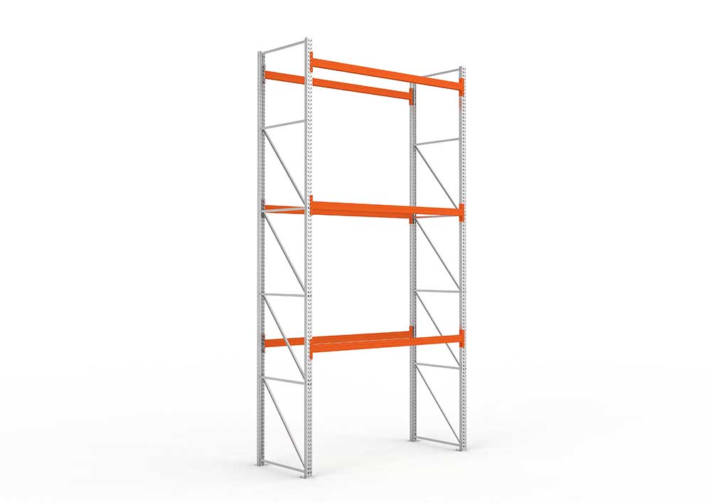 Palettenregal Extrastabil Grundregal – 550×270×110 cm, 4 Ebenen