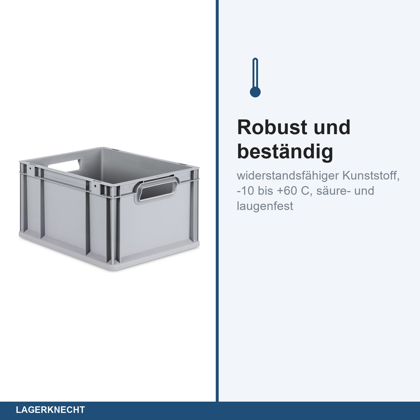 Eurobox 40x30x22 cm mit Scharnierdeckel, NextGen
