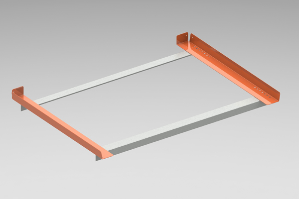 Palettenregal Winkelauflagerahmen leicht 800 RAL 2001 kpl. für Regaltiefe 800 , Länge 1200 x Tiefe 800für Palettenregal Patronum , Belastung 250 kg (