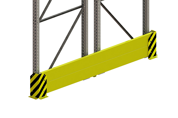 Palettenregal Rammschutzwand Doppelregal 80 cm, RAL 1003