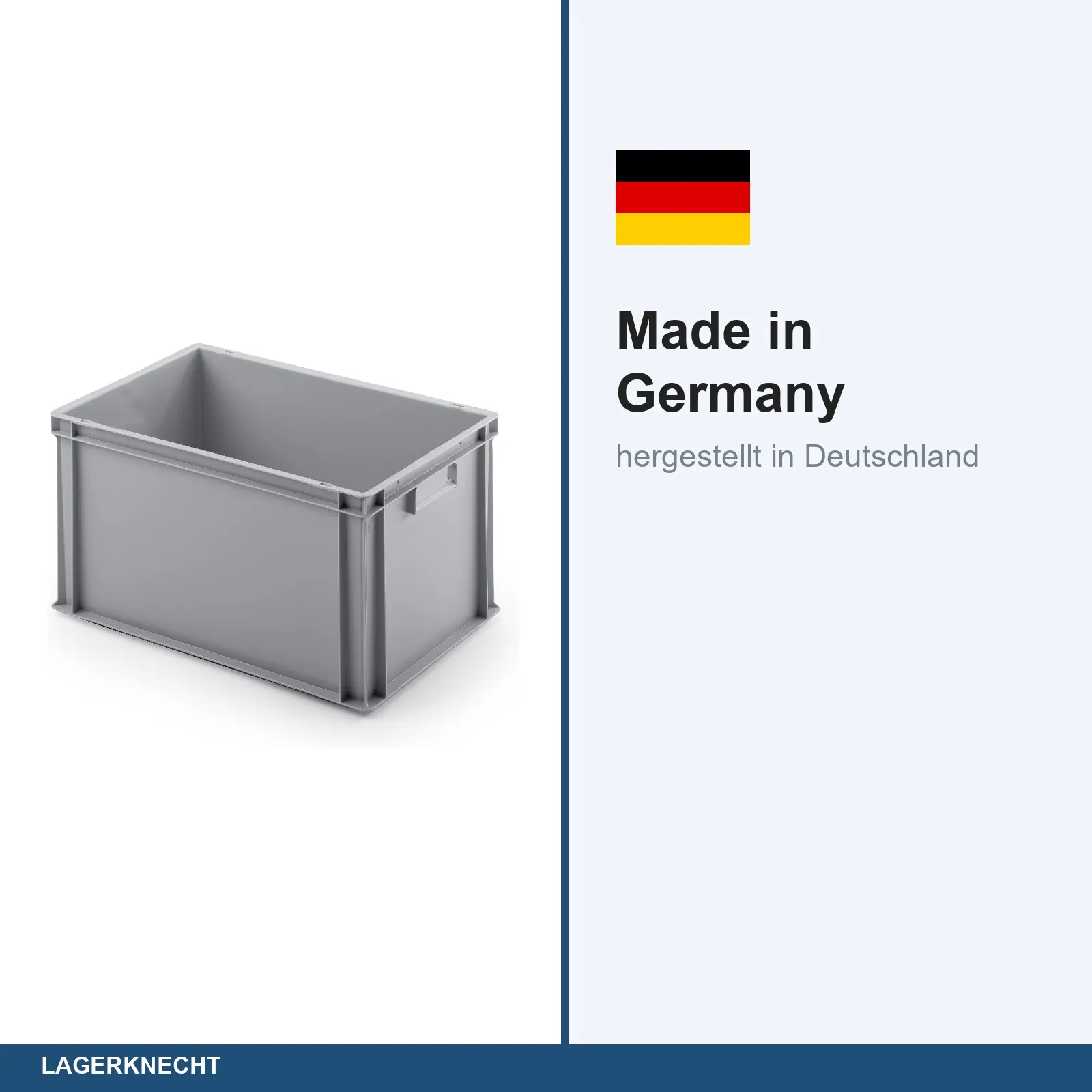 Eurobox 60x40x32 cm mit Scharnierdeckel, UNISTA
