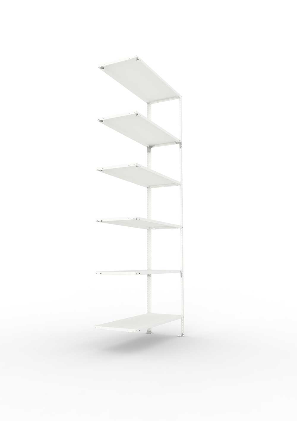 Kellerregal Pro Schraubsystem Anbauregal 250×100×40 cm, 80 kg, 6 Böden