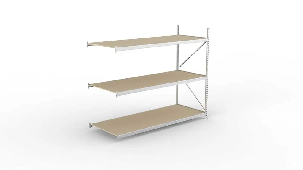 Weitspannregal Anbauregal 220×260×105 cm – Spanplatten, verzinkt