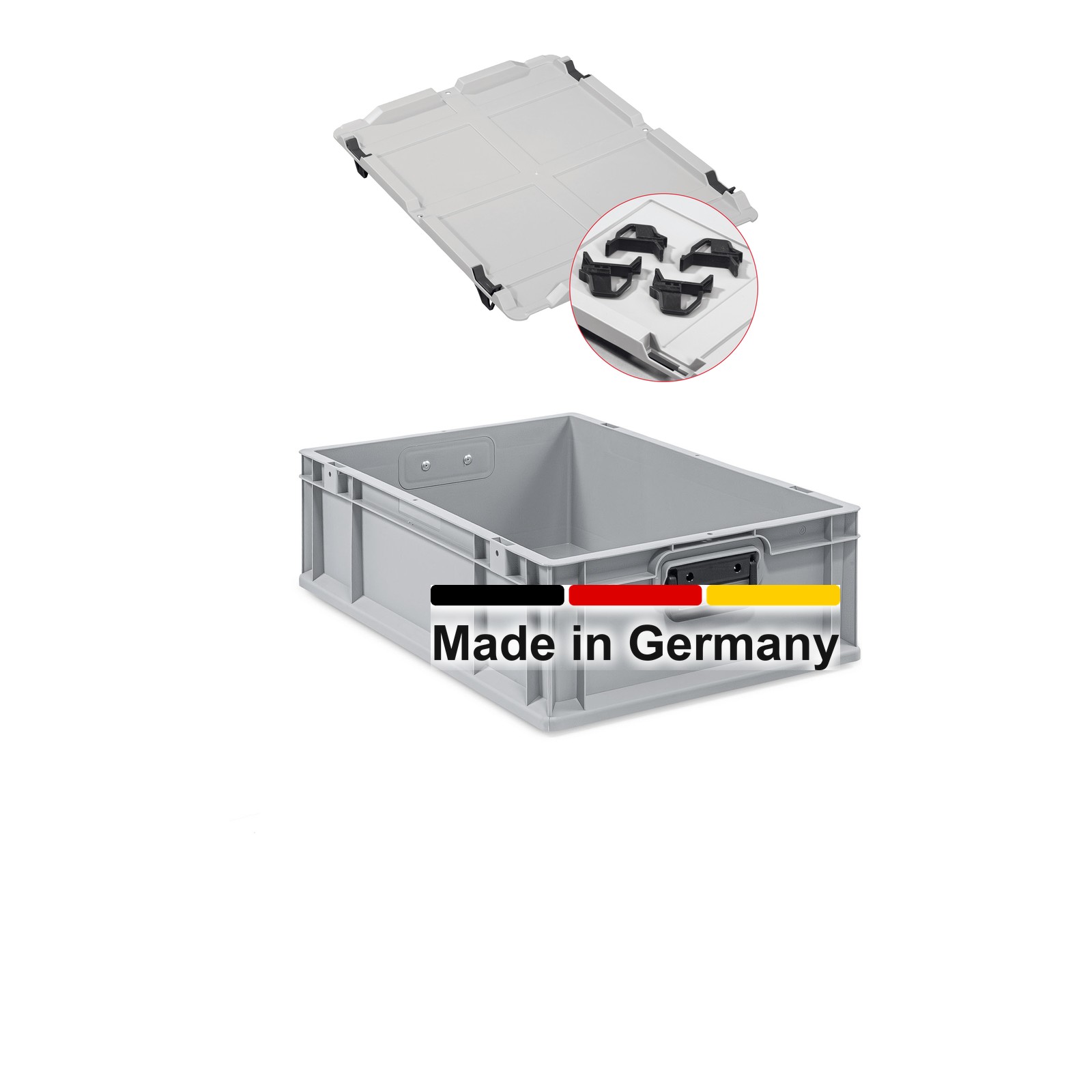 3x Eurobox 60x40x17 cm mit Deckel - NextGen Portable Duo