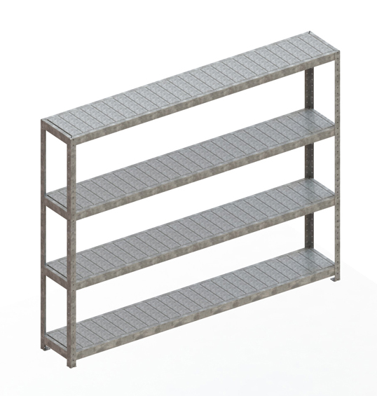 Schwerlastregal Lagerknecht 1970 x 2500 x 400 vzk kpl. mit 4 Fachebenen mit Stahlpaneelen Schwerlastregal Lagerknecht 1970 x 2500 x 400 vzk kpl. mit 4 Fachebenen mit Stahlpaneelen