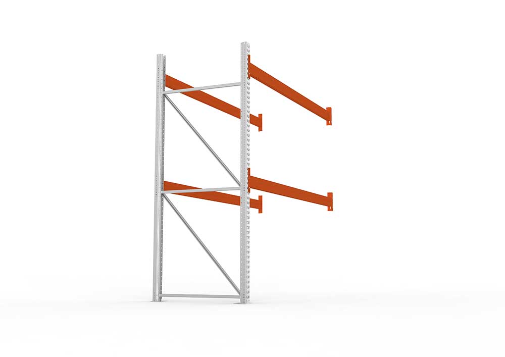 Palettenregal Anbaumodul – 270×278×110 cm, bis 1000 kg, 3 Ebenen