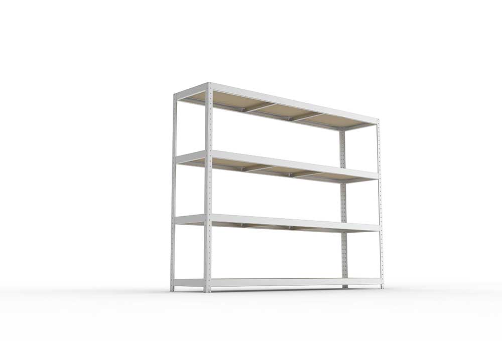 Schwerlastregal 197×250×60 cm – Spanplatten, verzinkt