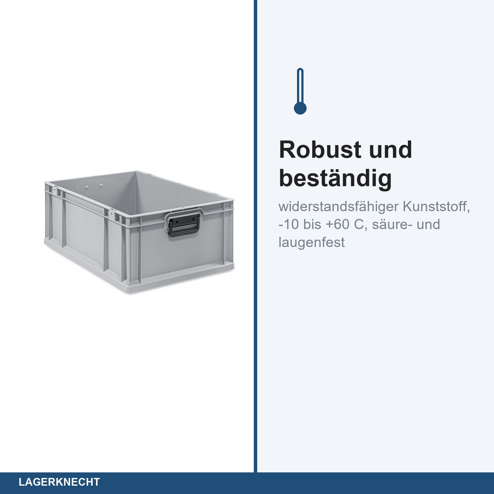 Eurobox 60x40x22 cm mit Scharnierdeckel, NextGen Portable Duo