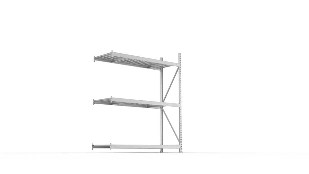 Weitspannregal Anbauregal 220×180×65 cm – Stahlpaneele, verzinkt