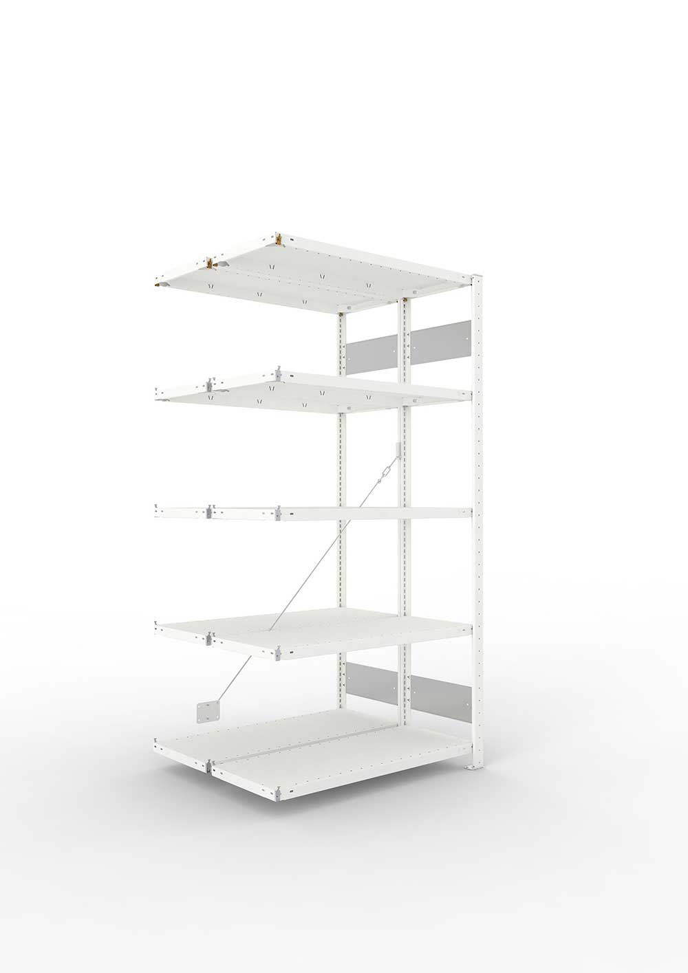 Metallregal Pro-Flex Stecksystem Doppelanbauregal – 200×100×40 cm, 150 kg, RAL 7035