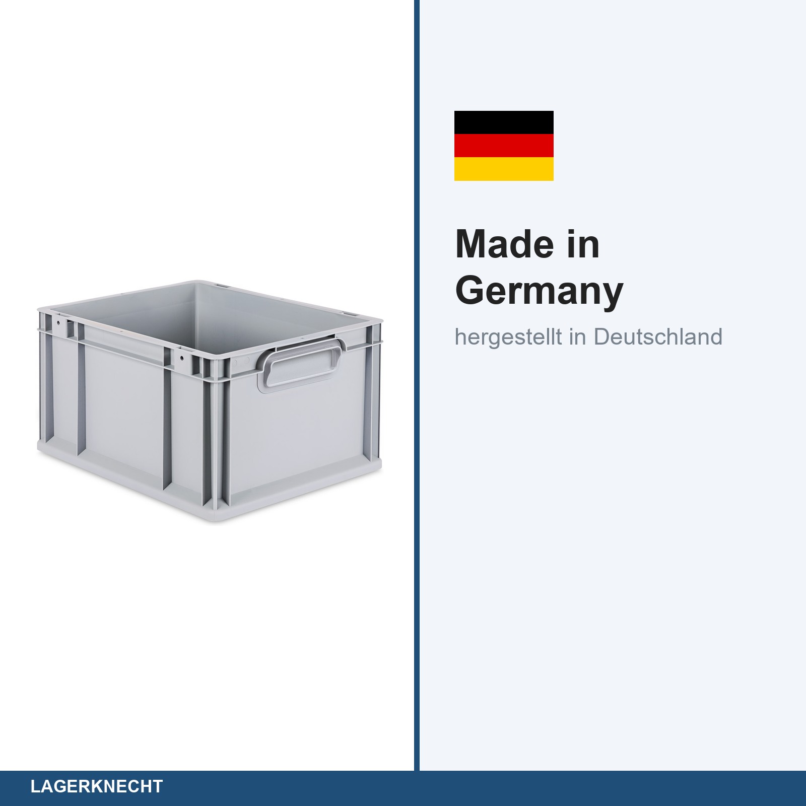 Eurobox 40x30x22 cm mit Scharnierdeckel, NextGen