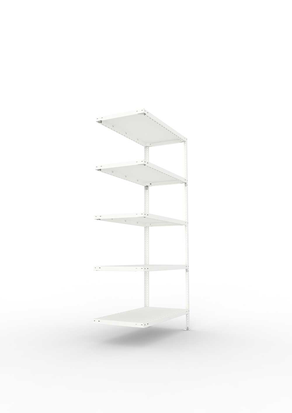Schraubregal Pro Anbauregal – 200×100×50 cm, 150 kg, RAL 7035