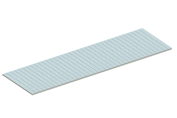 Palettenregal Stahlpaneelboden 360×110 cm, 25 mm