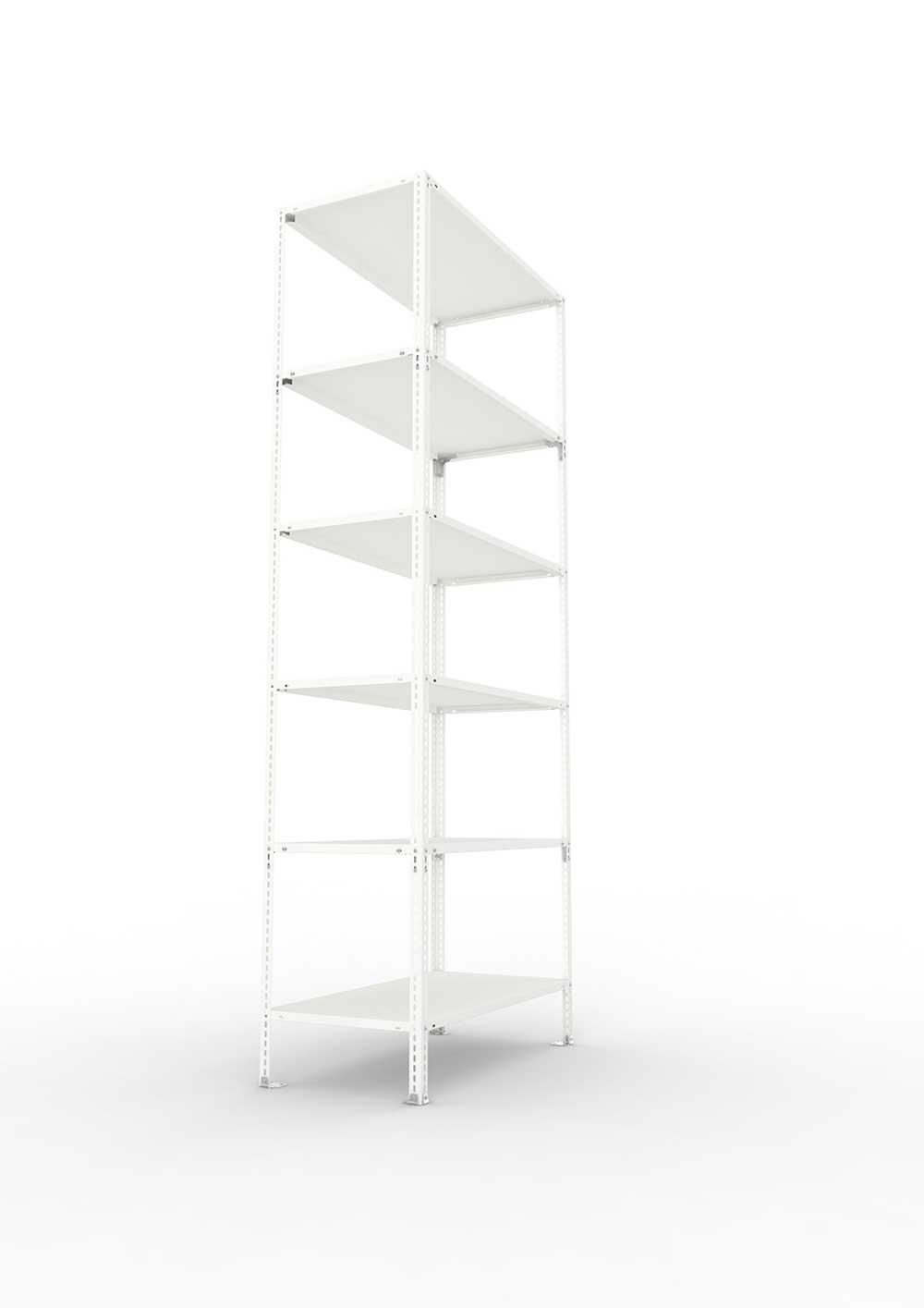Kellerregal Pro Schraubsystem Grundregal 250×100×50 cm, 80 kg, 6 Böden