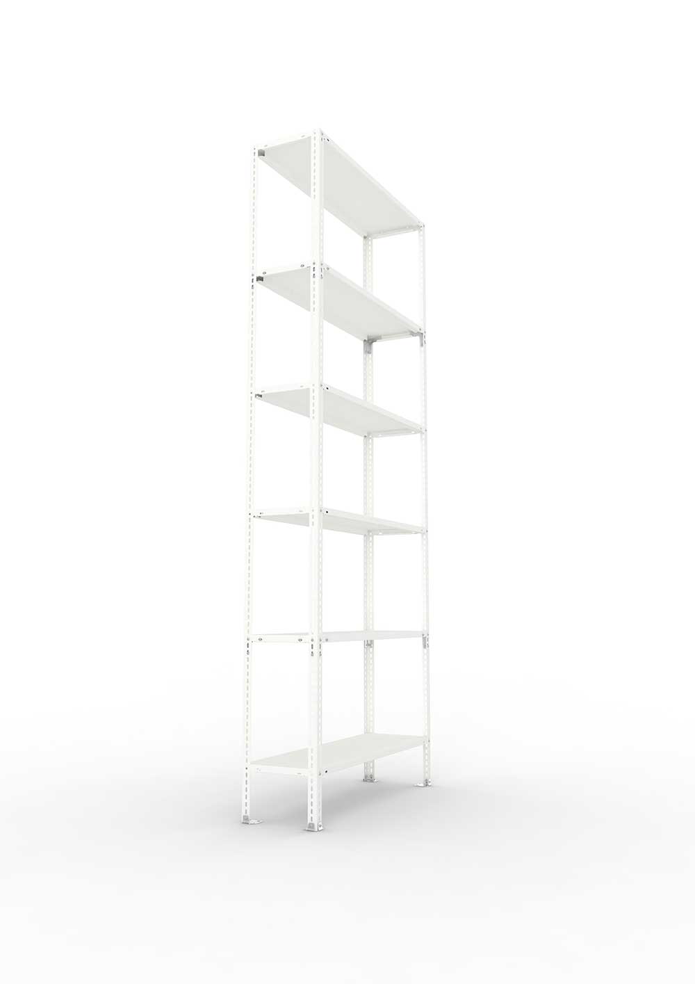 Metallregal FIX 80 Grundregal für Regalsystem Metall 2500 x 1000 x 300 RAL 7035 kpl. mit 6 Böden