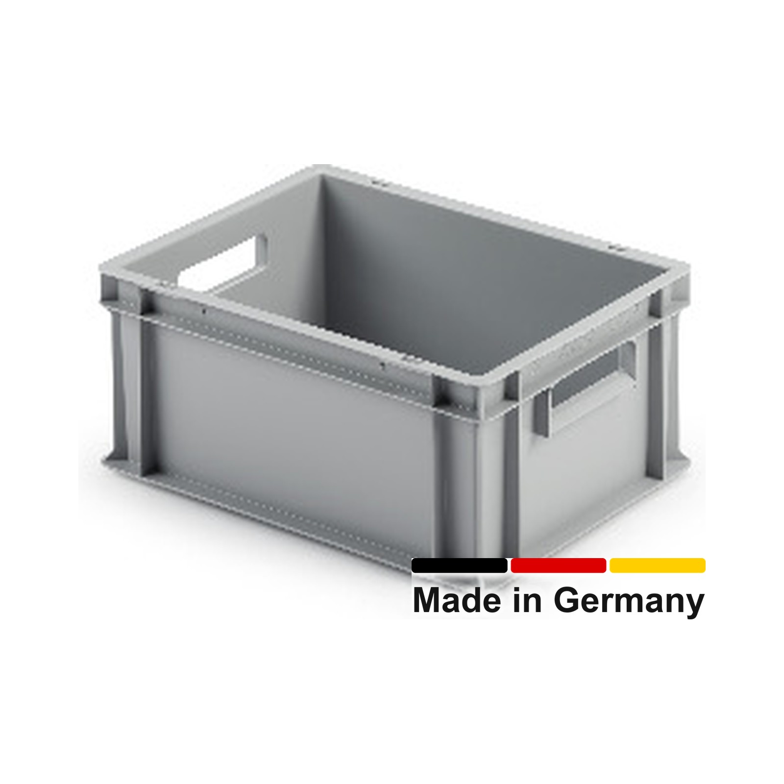Eurobox 40x30x17 cm, UNISTA, Griffe offen, grau