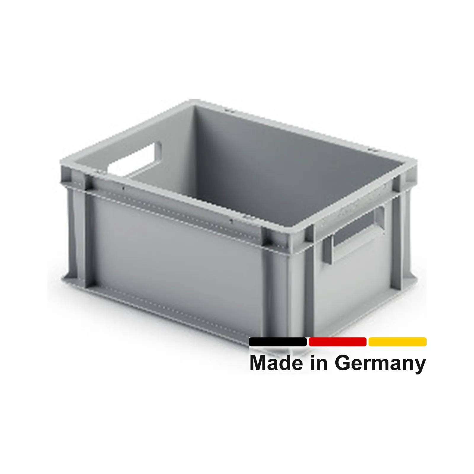 Eurobox 40x30x17 cm, UNISTA, Griffe offen, grau