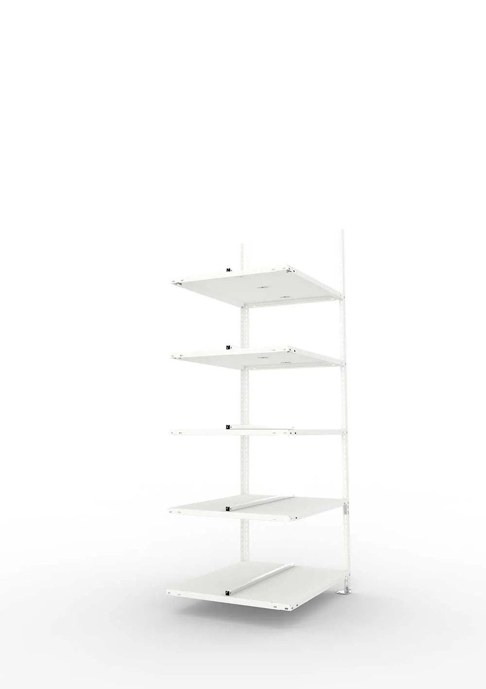 Büroregal Pro Schraubsystem Anbauregal – 185×75×60 cm, RAL 7035