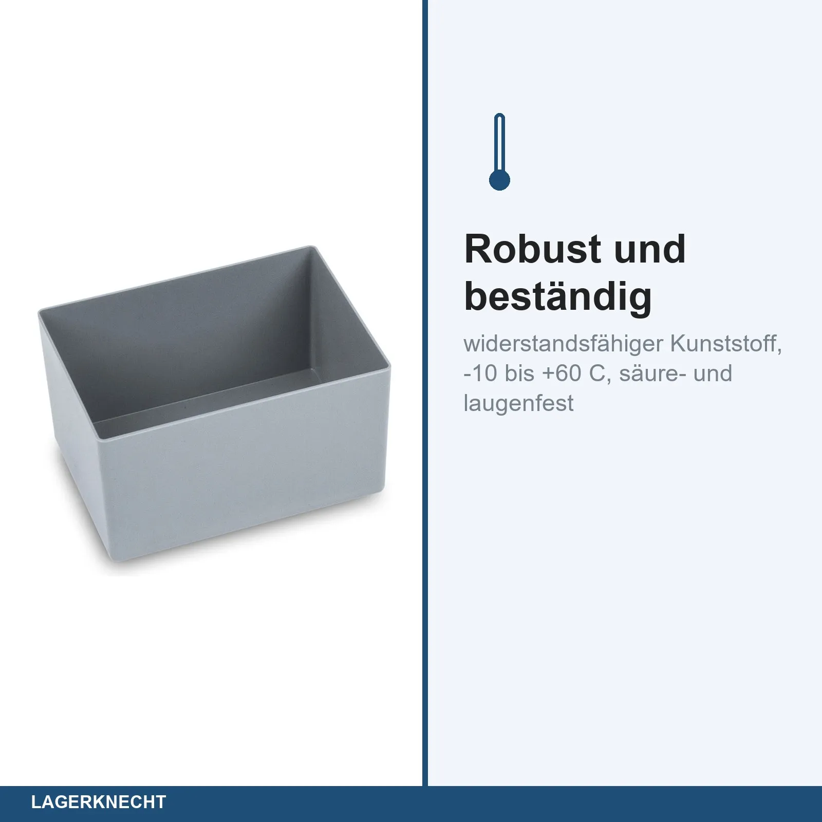 8x Einsatzkasten 18,2x13,3x10 cm - füllt eine Eurobox 60x40