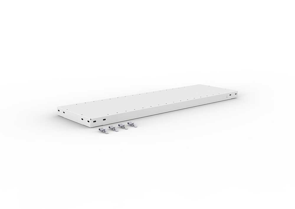 Metallregal Zusatzboden – 100×30 cm, 230 kg, RAL 7035