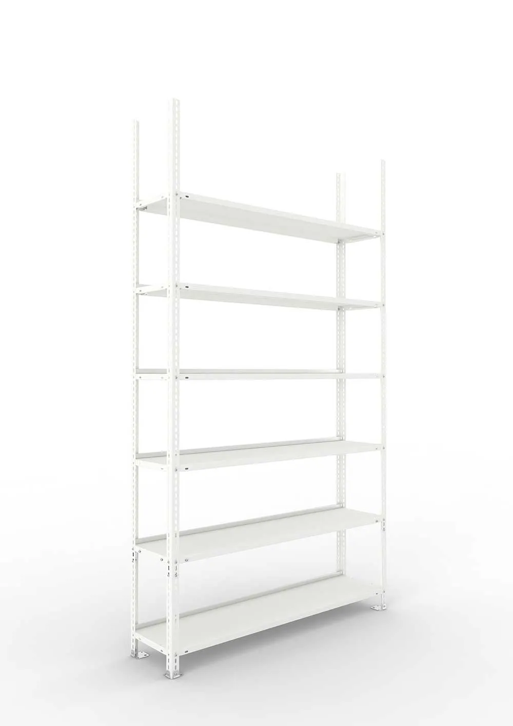 Büroregal Pro Schraubsystem Grundregal – 220×125×30 cm, RAL 7035
