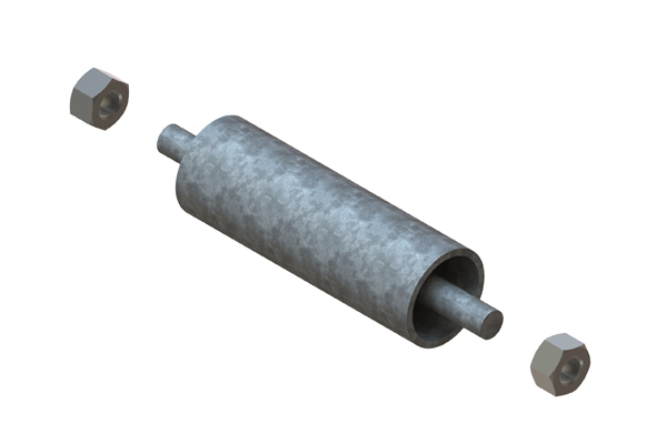 Palettenregal Distanzstück 100 mm, verzinkt