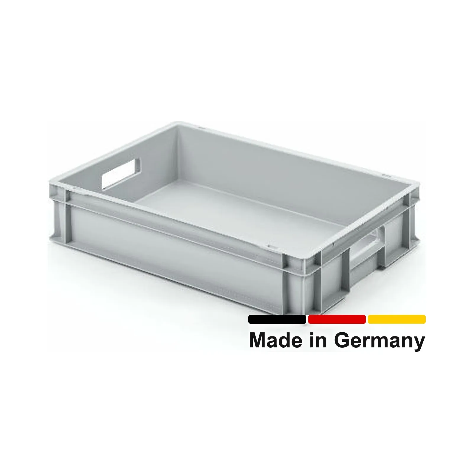 Eurobox 60x40x12 cm, UNISTA, Griffe offen, grau