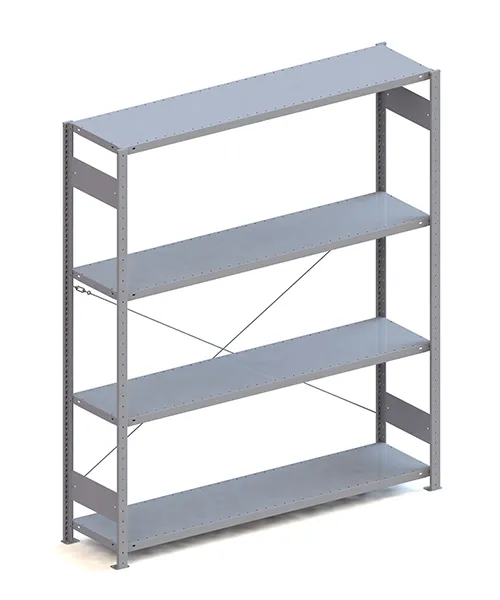 Metallregal Pro-Max Stecksystem Grundregal – 200×170×40 cm, 200 kg, RAL 7035, 4 Böden