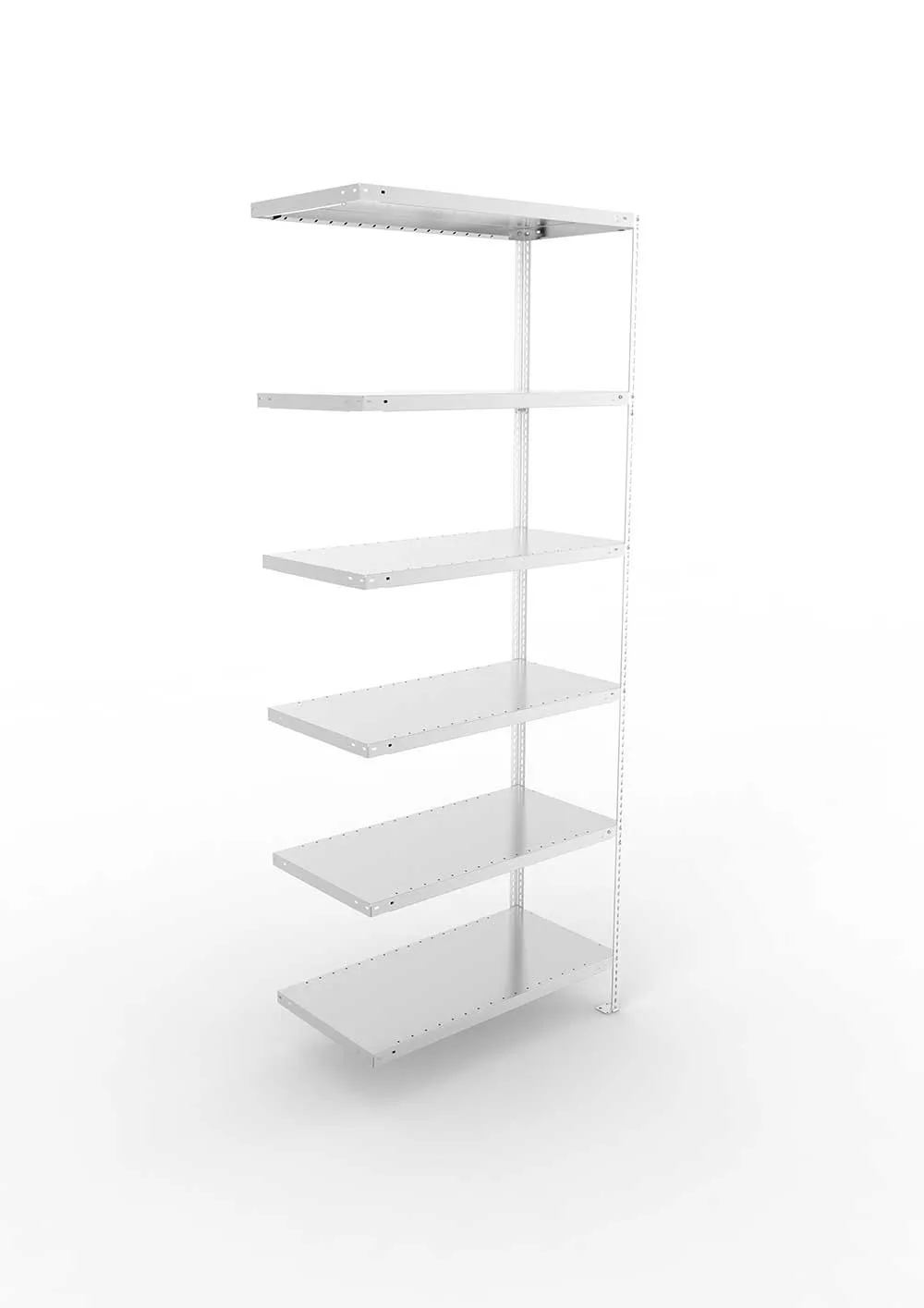 Kellerregal Pro Schraubsystem Anbauregal 250×100×50 cm, 100 kg, 6 Böden, verzinkt