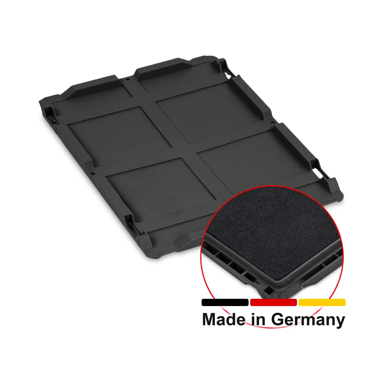 Auflagedeckel 400 x 300 für Eurobox NextGen 2.0 Cycle - Anthrazit - mit Schaumstoff