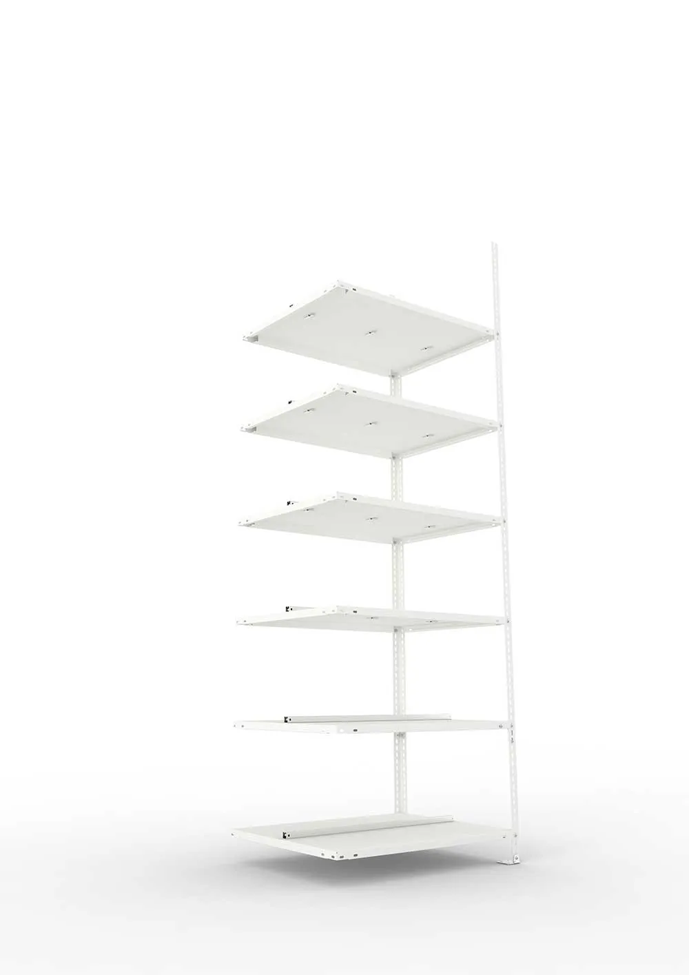 Büroregal Pro Schraubsystem Anbauregal – 220×75×60 cm, RAL 7035