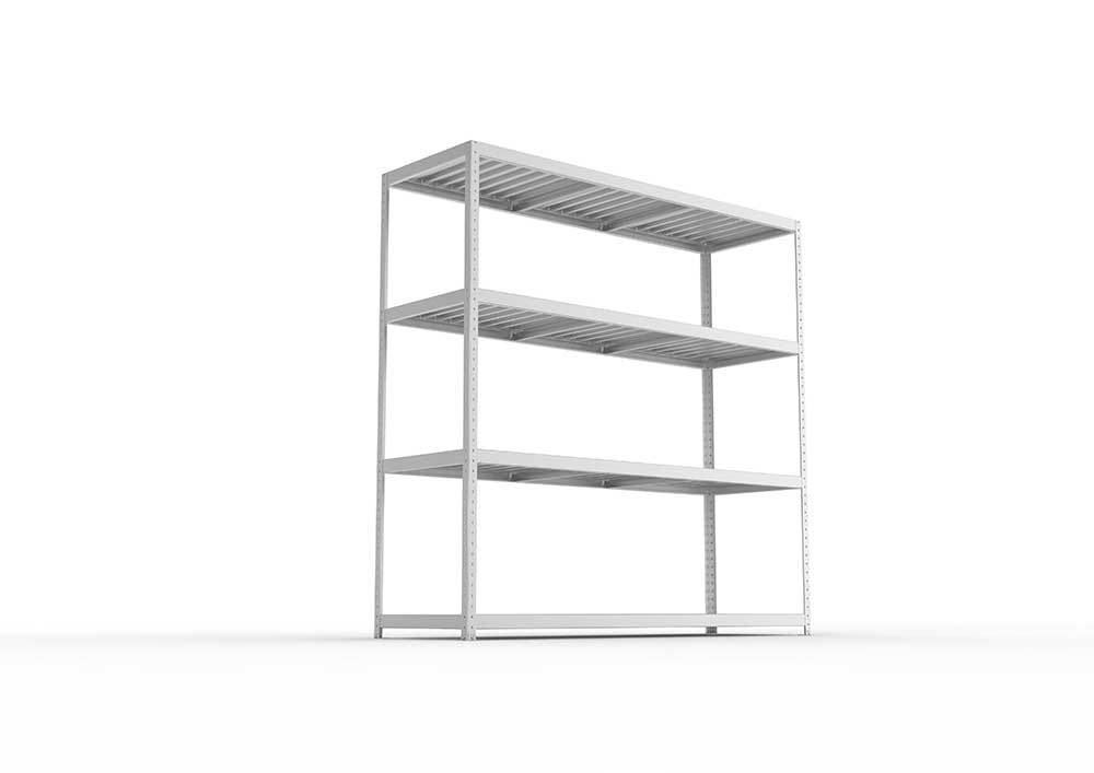 Schwerlastregal 247×250×80 cm – Stahlpaneele, verzinkt (Varianten)