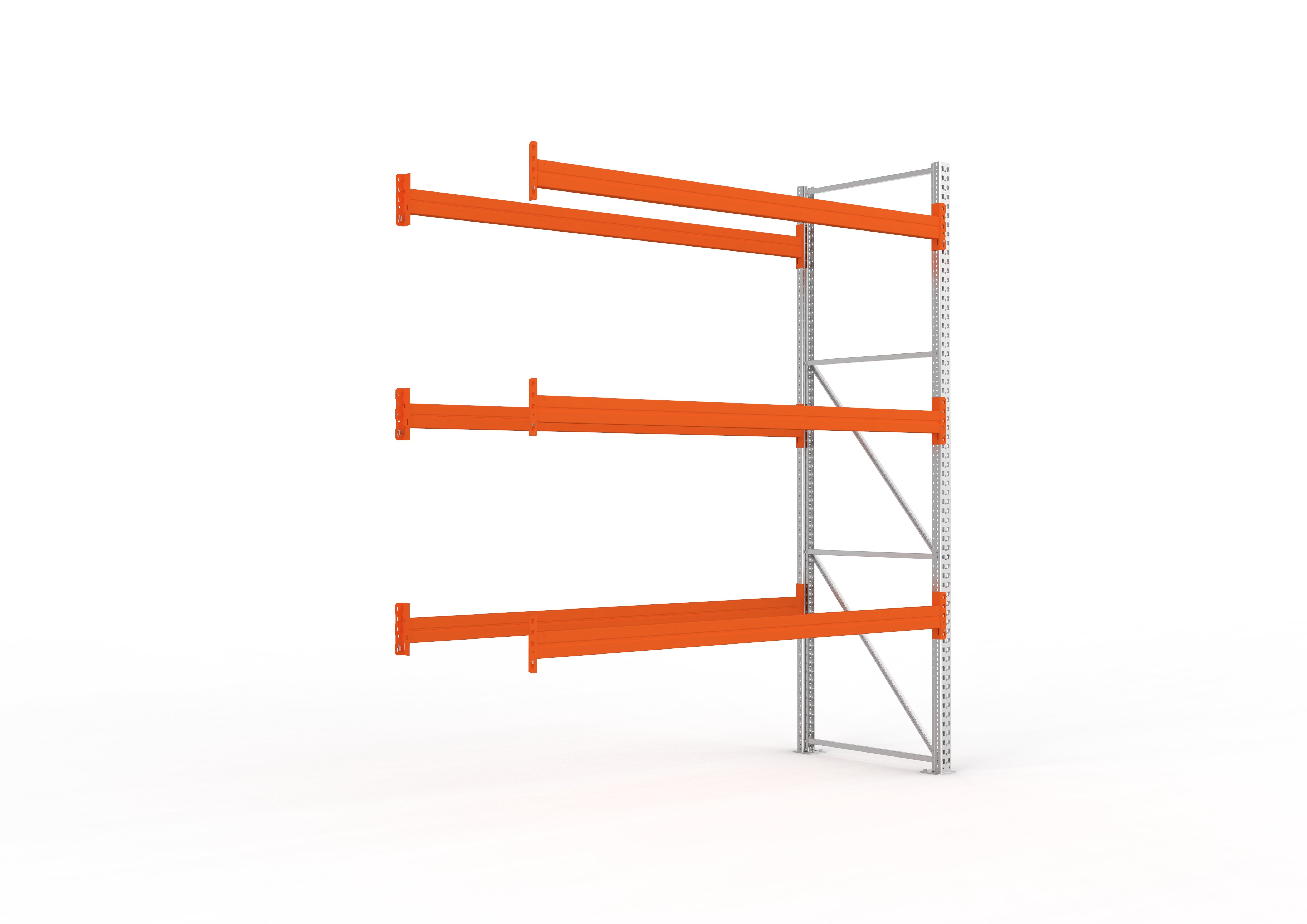 Palettenregal Anbaumodul – 330×278×110 cm, bis 1000 kg, 4 Ebenen