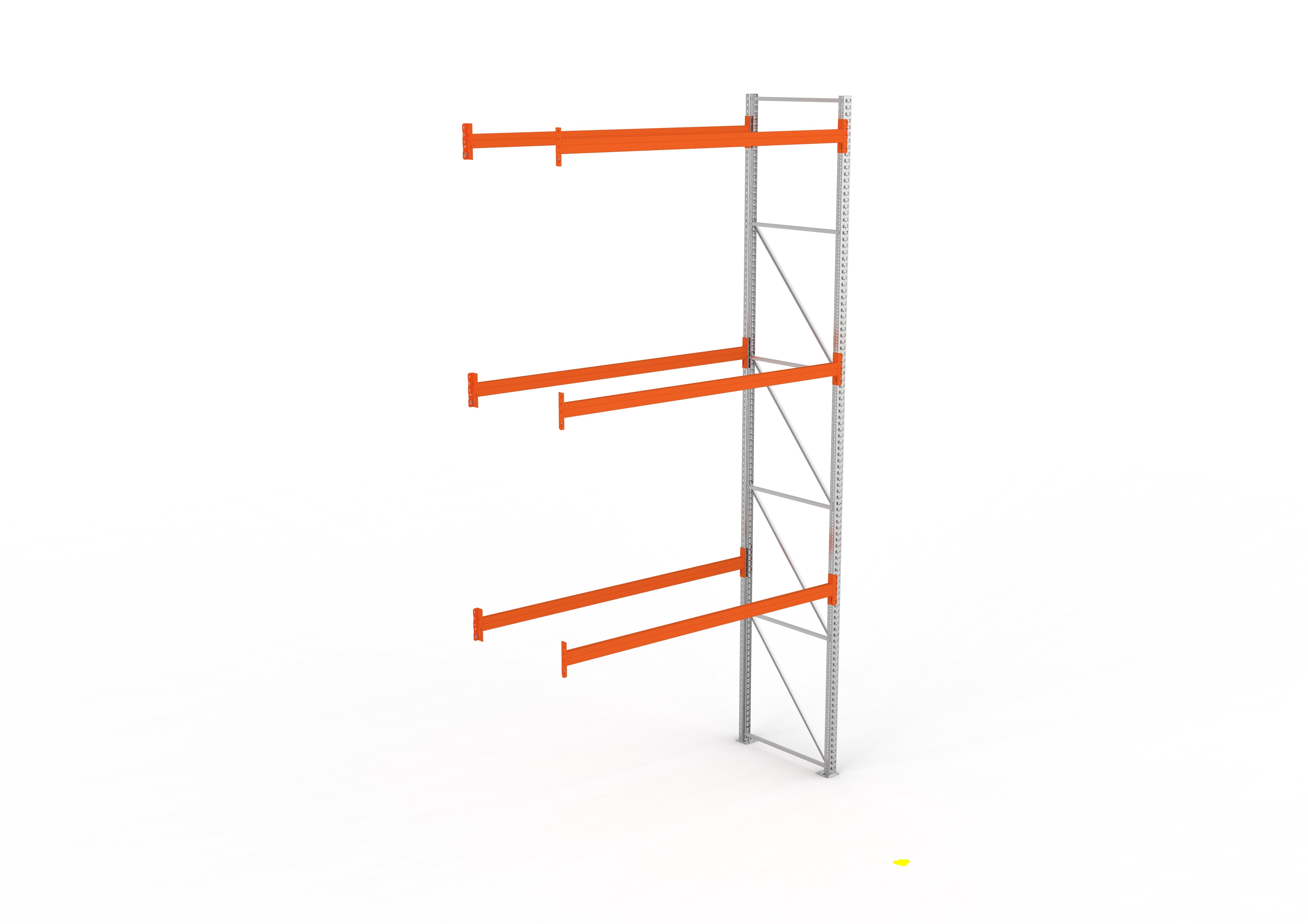 Palettenregal Anbaumodul – 550×278×110 cm, bis 800 kg, 4 Ebenen