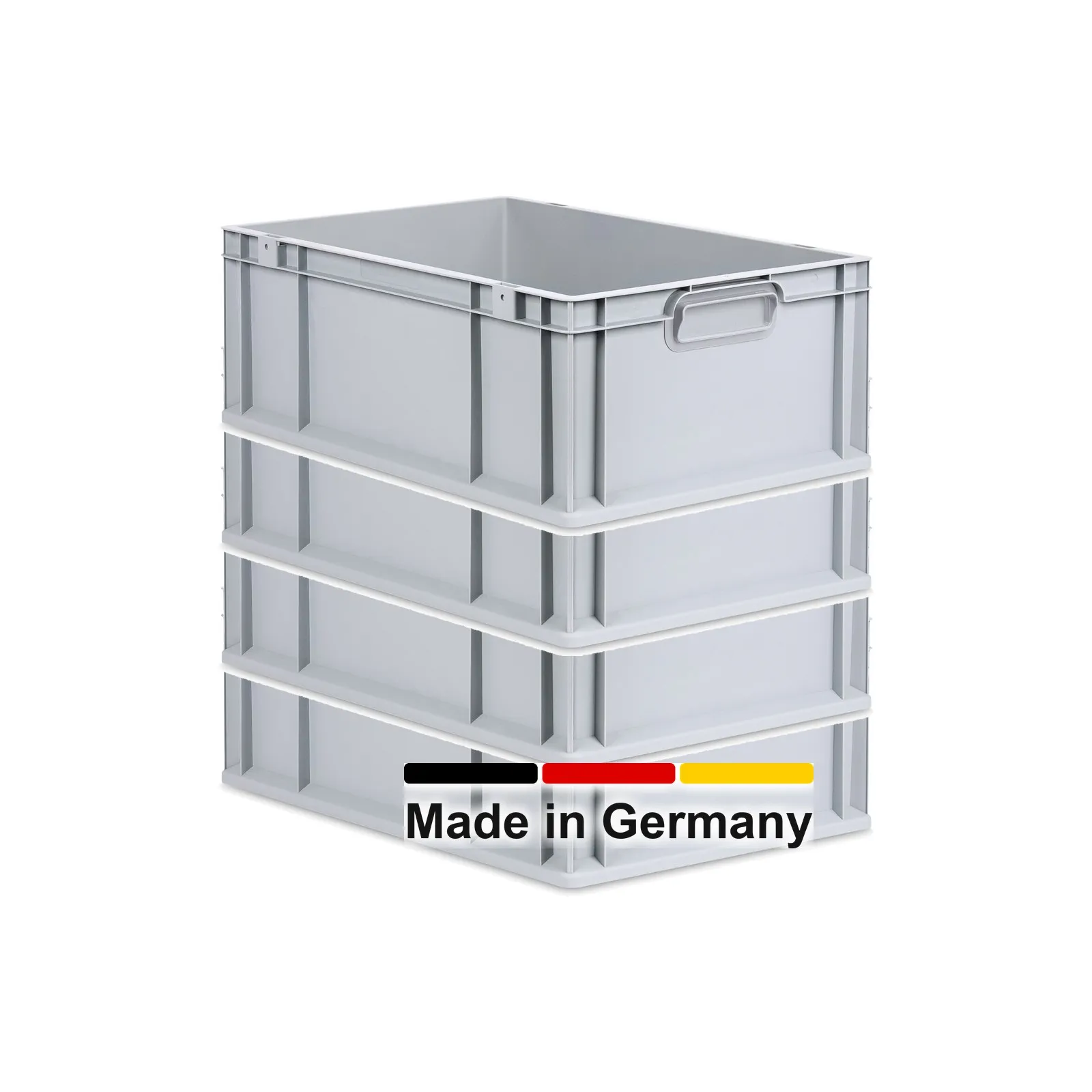 4x Eurobox 60x40x22 cm - NextGen, Griffe geschlossen