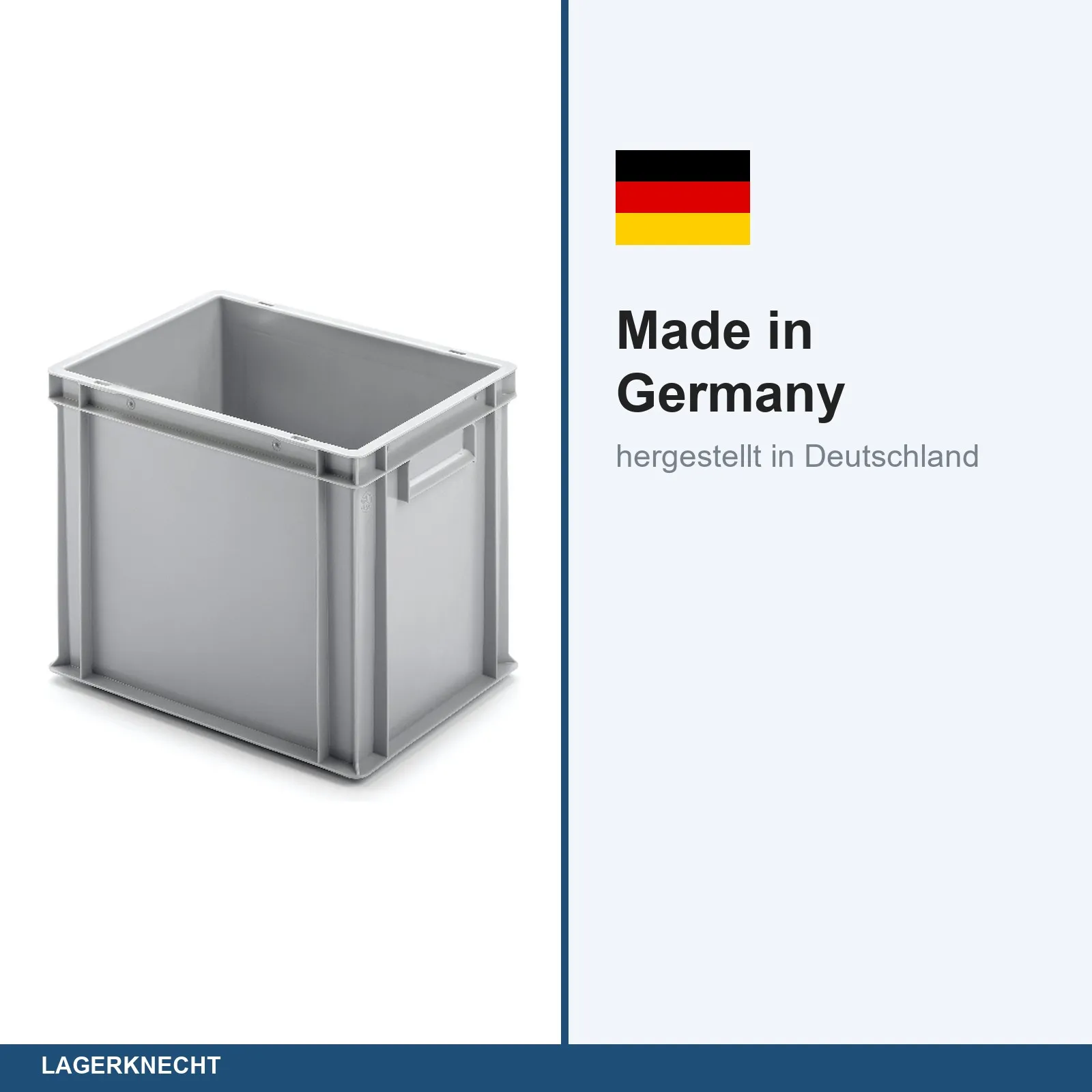 Eurobox 40x30x32 cm mit Scharnierdeckel, UNISTA