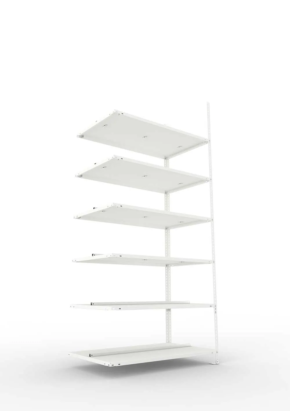 Büroregal Pro Schraubsystem Anbauregal – 220×100×60 cm, RAL 7035