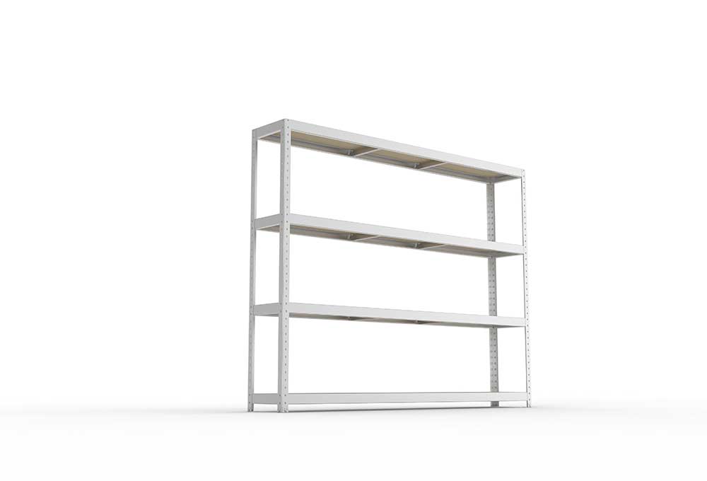 Schwerlastregal 197×250×40 cm – Spanplatten, verzinkt (Varianten)
