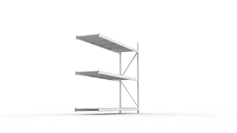Weitspannregal Anbauregal 220×260×65 cm – Stahlpaneele, verzinkt