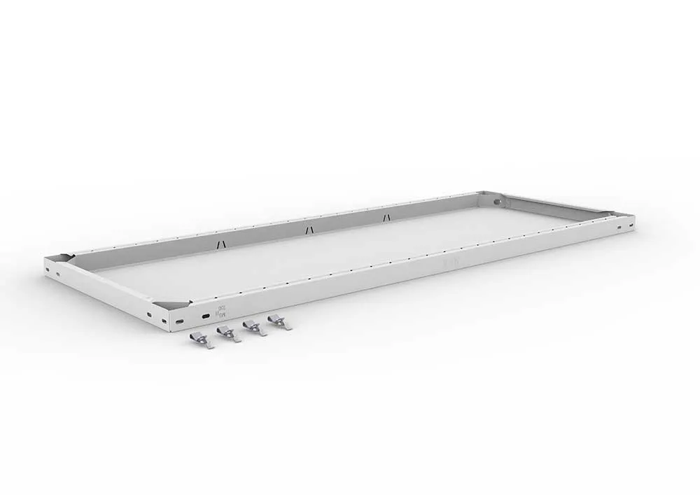 Metallregal Zusatzboden – 130×50 cm, 230 kg, RAL 7035