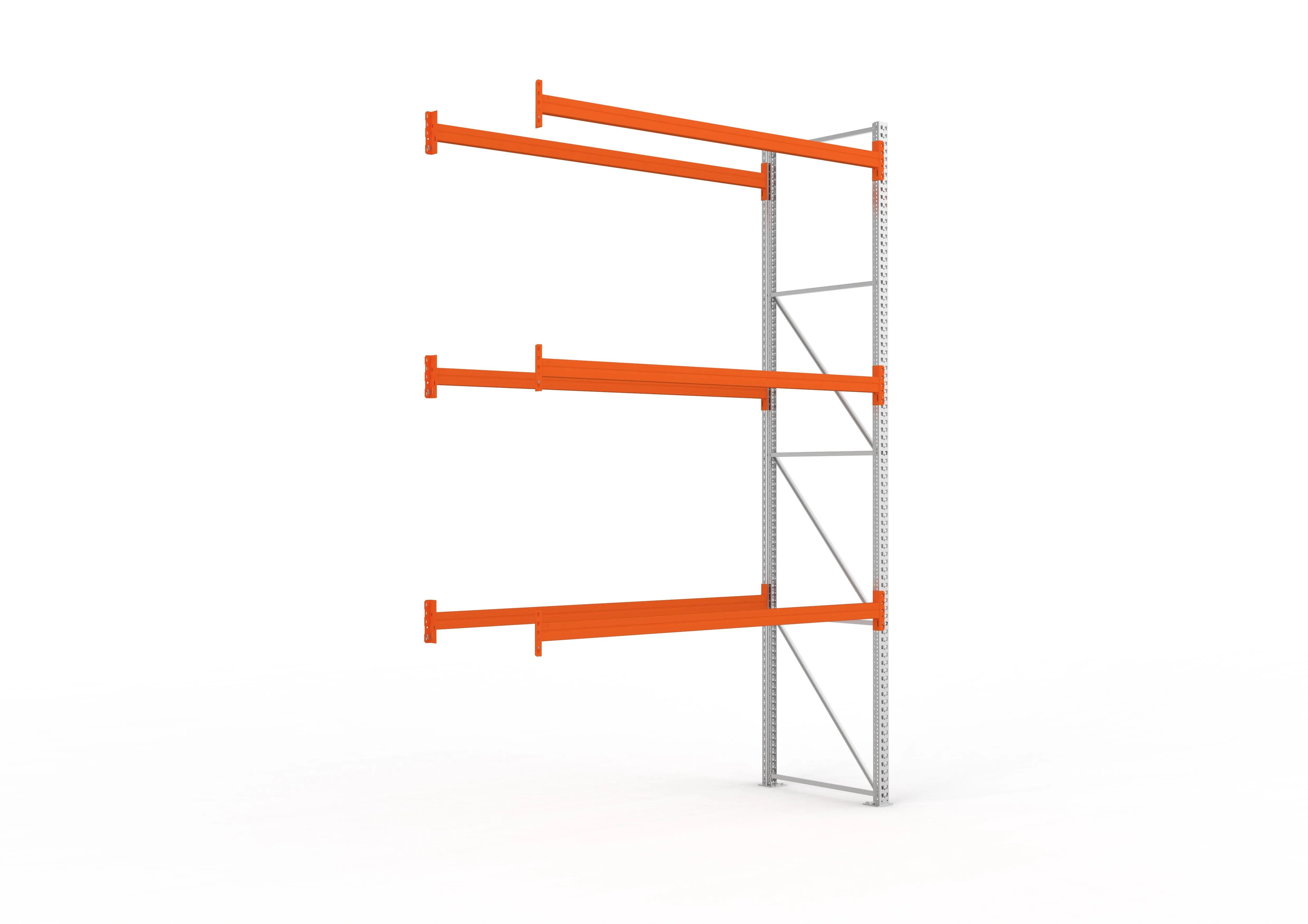 Palettenregal Anbaumodul – 440×278×110 cm, bis 800 kg, 4 Ebenen
