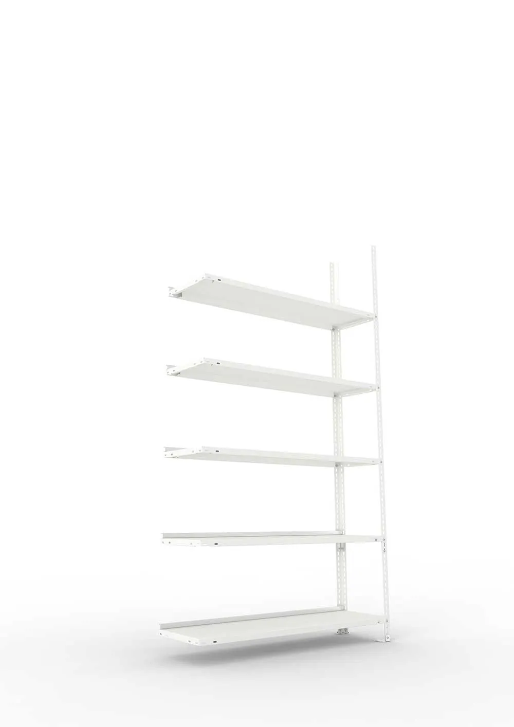 Büroregal Pro Schraubsystem Anbauregal – 185×100×30 cm, RAL 7035, einseitig