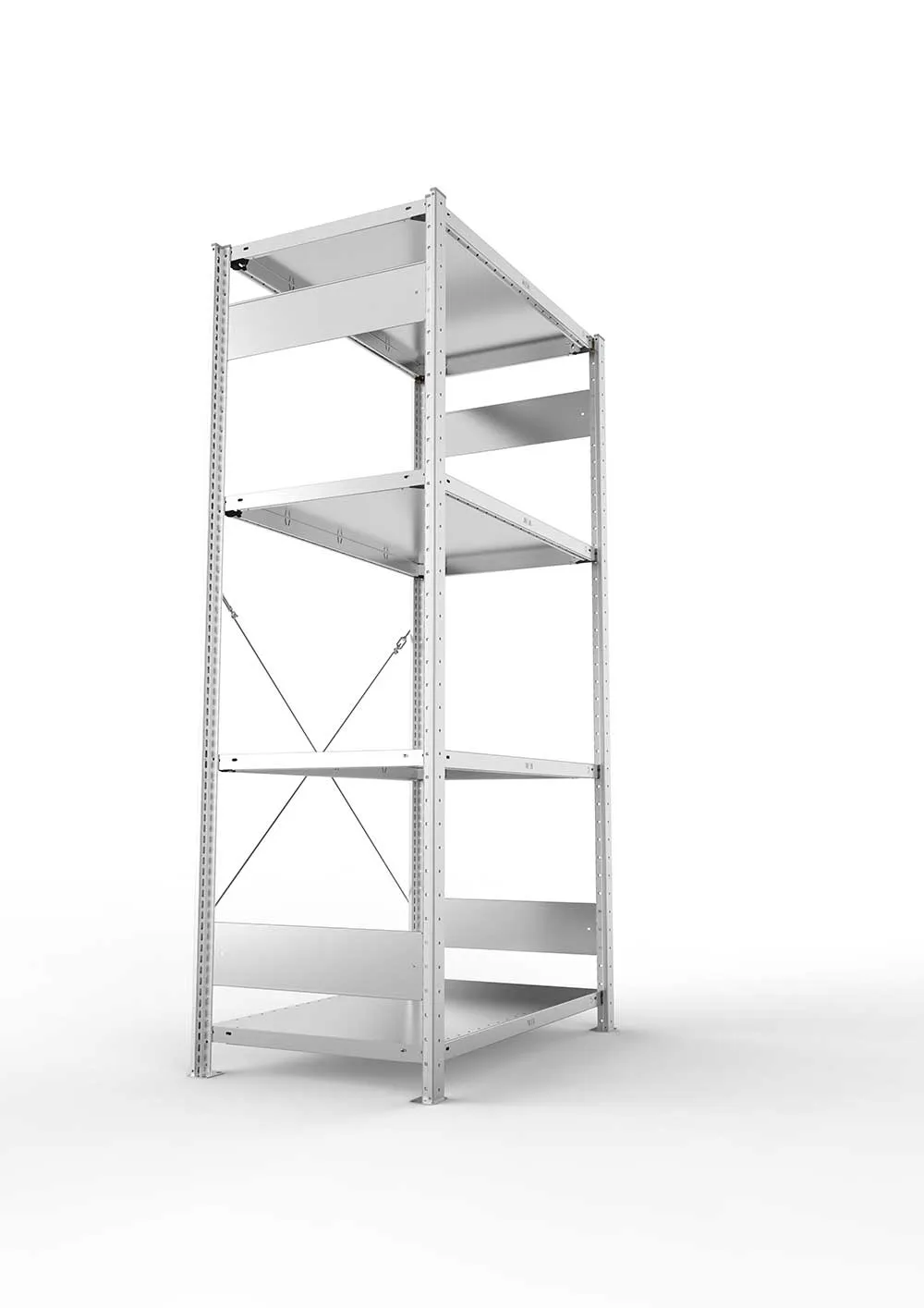 Metallregal SET Grundregal – 200×100×60 cm, 150 kg, verzinkt
