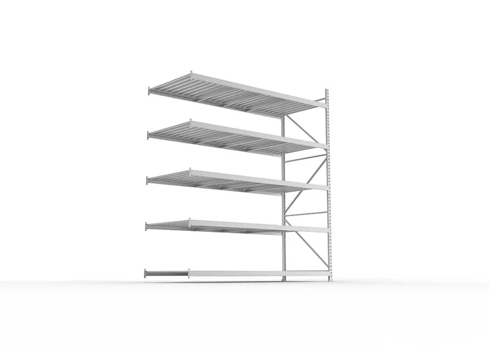 Weitspannregal Anbauregal 300×260×105 cm – Stahlpaneele, verzinkt