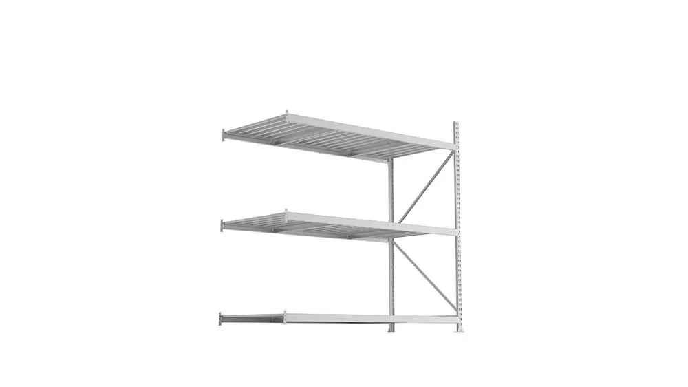 Weitspannregal Anbauregal 220×220×105 cm – Stahlpaneele, verzinkt